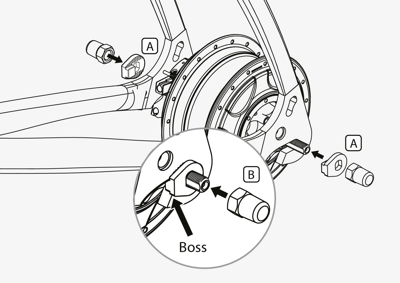 How to assemble a Manualequipped rear wheel on a 135mm solid axle
